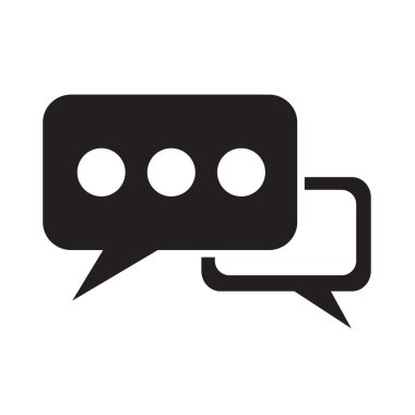 Konuşma balonu simgesinin illüstrasyon simge tasarım