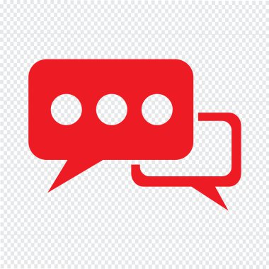 Konuşma balonu simgesinin illüstrasyon simge tasarım