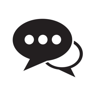 Konuşma balonu simgesinin illüstrasyon simge tasarım