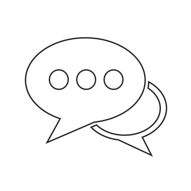 Konuşma balonu simgesinin illüstrasyon simge tasarım