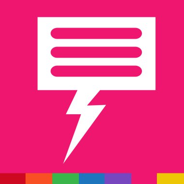 Konuşma balonu simgesinin illüstrasyon simge tasarım