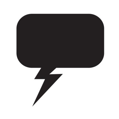 Konuşma balonu simgesinin illüstrasyon simge tasarım