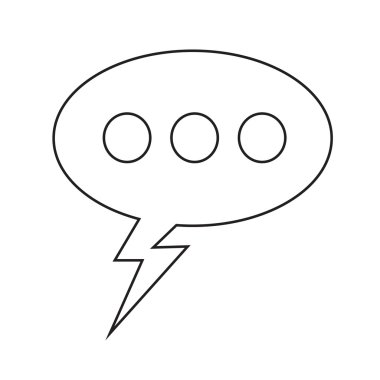 Konuşma balonu simgesinin illüstrasyon simge tasarım