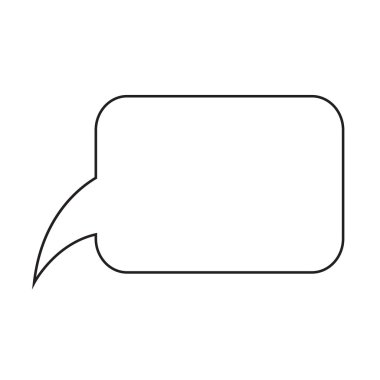 Konuşma balonu simgesinin illüstrasyon simge tasarım