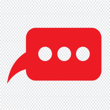 Konuşma balonu simgesinin illüstrasyon simge tasarım