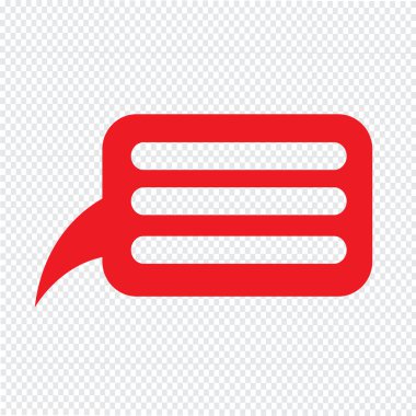 Konuşma balonu simgesinin illüstrasyon simge tasarım