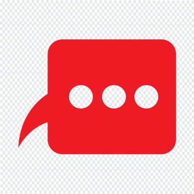 Konuşma balonu simgesinin illüstrasyon simge tasarım