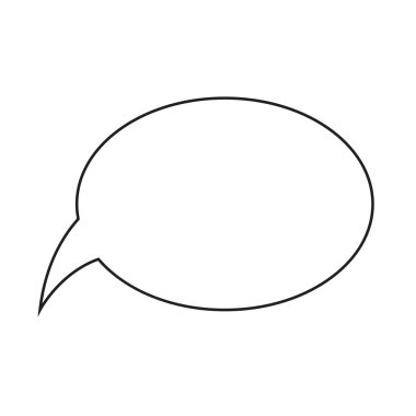 Konuşma balonu simgesinin illüstrasyon simge tasarım