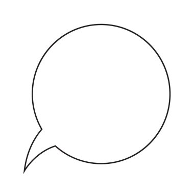 Konuşma balonu simgesinin illüstrasyon simge tasarım