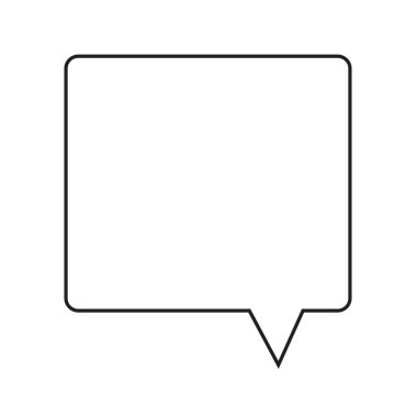 Konuşma balonu simgesinin illüstrasyon simge tasarım