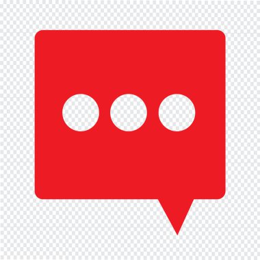 Konuşma balonu simgesinin illüstrasyon simge tasarım