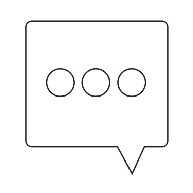 Konuşma balonu simgesinin illüstrasyon simge tasarım