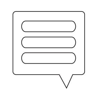 Konuşma balonu simgesinin illüstrasyon simge tasarım