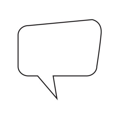 Konuşma balonu simgesinin illüstrasyon simge tasarım