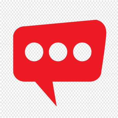 Konuşma balonu simgesinin illüstrasyon simge tasarım