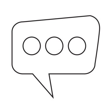 Konuşma balonu simgesinin illüstrasyon simge tasarım