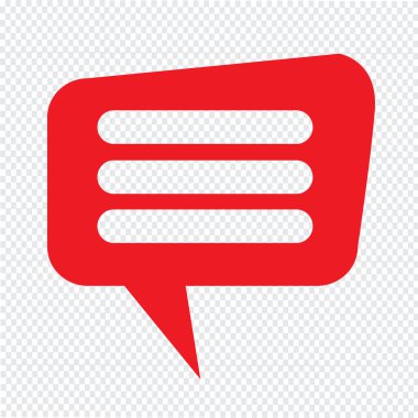 Konuşma balonu simgesinin illüstrasyon simge tasarım