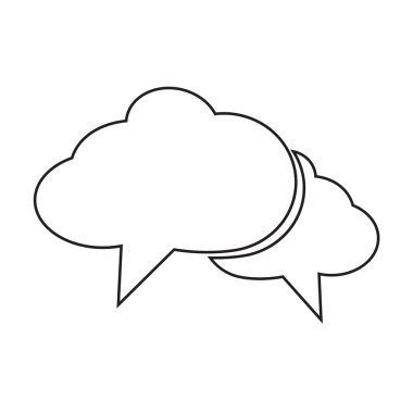 Konuşma balonu simgesinin illüstrasyon simge tasarım