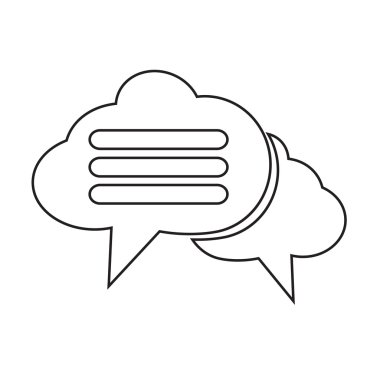 Konuşma balonu simgesinin illüstrasyon simge tasarım