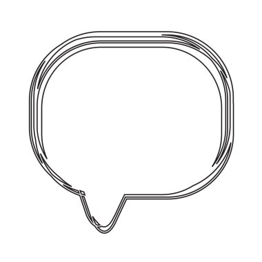 Konuşma balonu simgesinin illüstrasyon simge tasarım