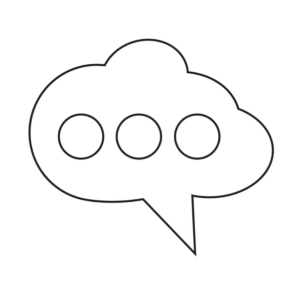 Ícone de bolha de fala Design de símbolo de ilustração —  Vetores de Stock