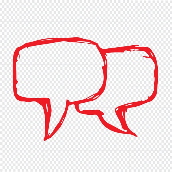 Speech bubble hand drawn Illustration symbol design — Stock Vector