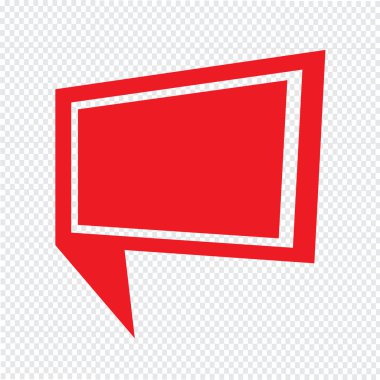 Konuşma balonu simgesinin illüstrasyon simge tasarım