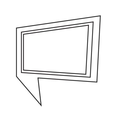 Konuşma balonu simgesinin illüstrasyon simge tasarım