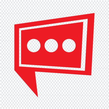 Konuşma balonu simgesinin illüstrasyon simge tasarım