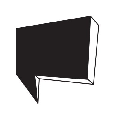 Konuşma balonu simgesinin illüstrasyon simge tasarım