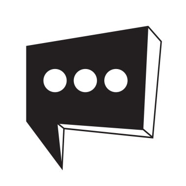 Konuşma balonu simgesinin illüstrasyon simge tasarım