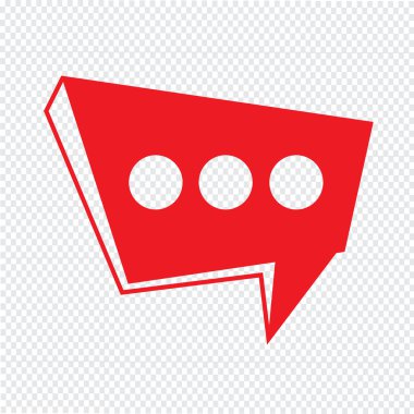 Konuşma balonu simgesinin illüstrasyon simge tasarım