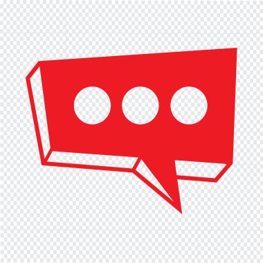 Konuşma balonu simgesinin illüstrasyon simge tasarım