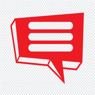 Konuşma balonu simgesinin illüstrasyon simge tasarım