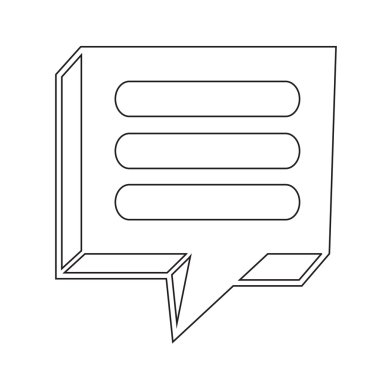 Konuşma balonu simgesinin illüstrasyon simge tasarım