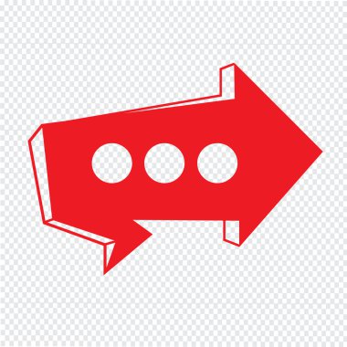 Konuşma balonu simgesinin illüstrasyon simge tasarım