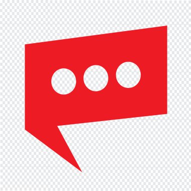 Konuşma balonu simgesinin illüstrasyon simge tasarım