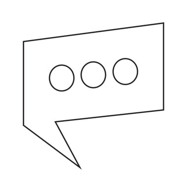 Konuşma balonu simgesinin illüstrasyon simge tasarım