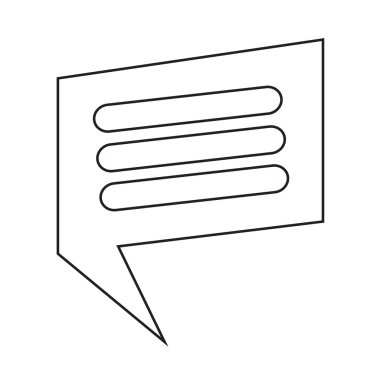 Konuşma balonu simgesinin illüstrasyon simge tasarım