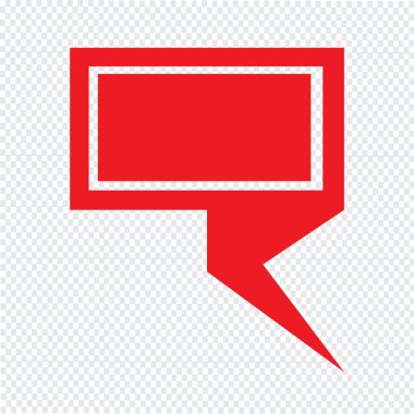 Konuşma balonu simgesinin illüstrasyon simge tasarım