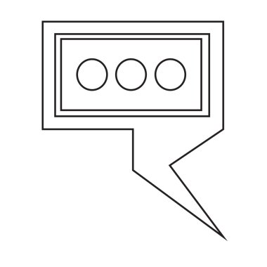 Konuşma balonu simgesinin illüstrasyon simge tasarım