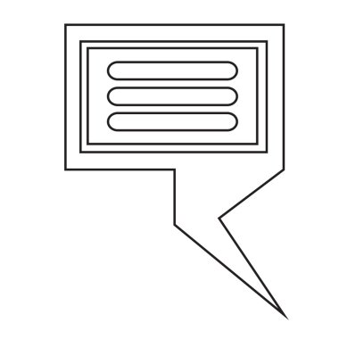 Konuşma balonu simgesinin illüstrasyon simge tasarım