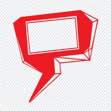 Konuşma balonu simgesinin illüstrasyon simge tasarım