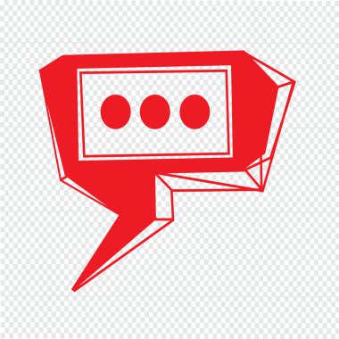 Konuşma balonu simgesinin illüstrasyon simge tasarım