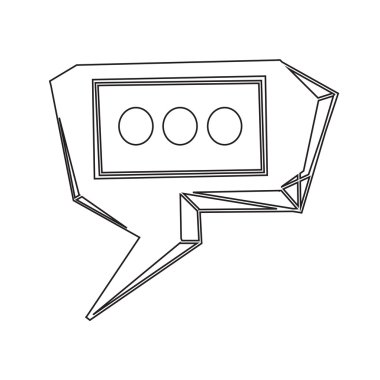 Konuşma balonu simgesinin illüstrasyon simge tasarım