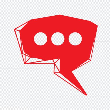 Konuşma balonu simgesinin illüstrasyon simge tasarım