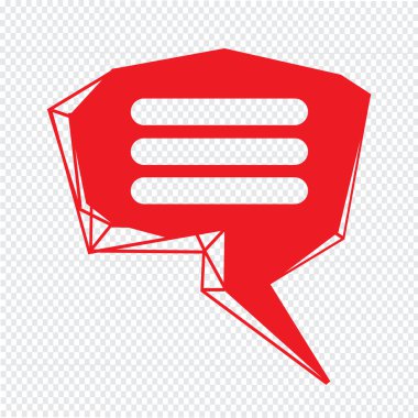 Konuşma balonu simgesinin illüstrasyon simge tasarım