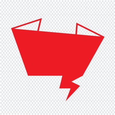 Konuşma balonu simgesinin illüstrasyon simge tasarım