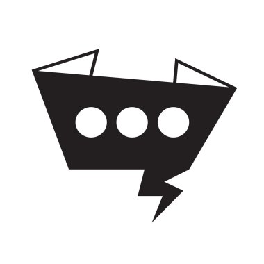 Konuşma balonu simgesinin illüstrasyon simge tasarım