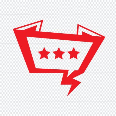 Konuşma balonu simgesinin illüstrasyon simge tasarım